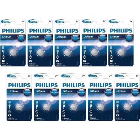 .10 Piles Philips CR1220.