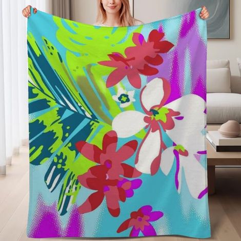 Couverture de lit en polaire, microfibre douce et confortable légères toutes saisons, décoration de salon, excellent cadeau pour femmes et hommes, 6080 pouces (1/4)