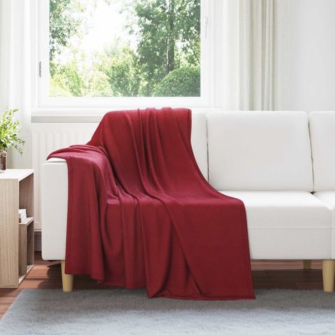 Wohndecken 24 pcs Bordeauxrot 170 x 130 cm Fleece