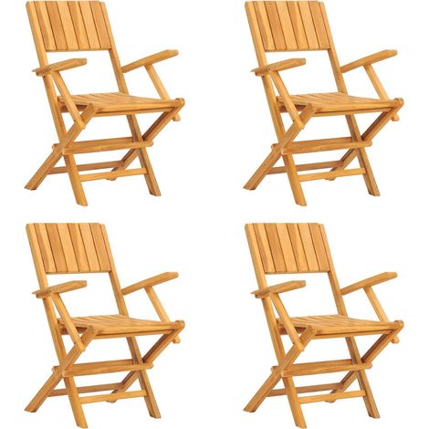 Maison Exclusive - Sedie Pieghevoli 4pz 55x61x90cm Legno Massello Teak (1/5)