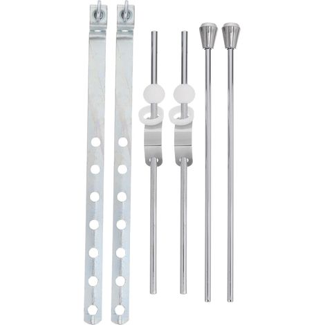 Lot de 2 barres d arrêt pivotantes en fer pour lavabo (1/5)