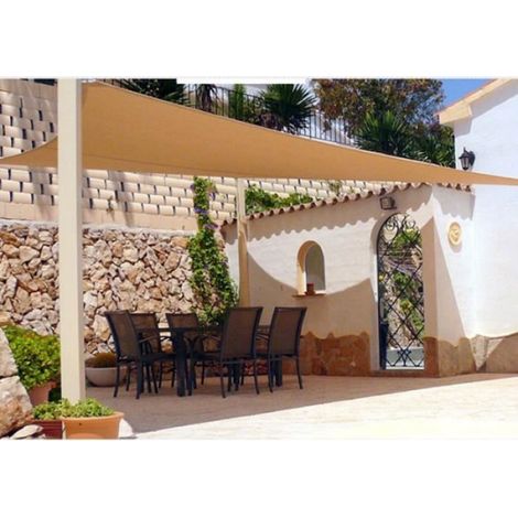 Voile D'Ombrage - Rectangle 2x3m - Polyester 420D Oxford - Extérieur Jardin Cour Balcon - 1 Pièce (1/3)