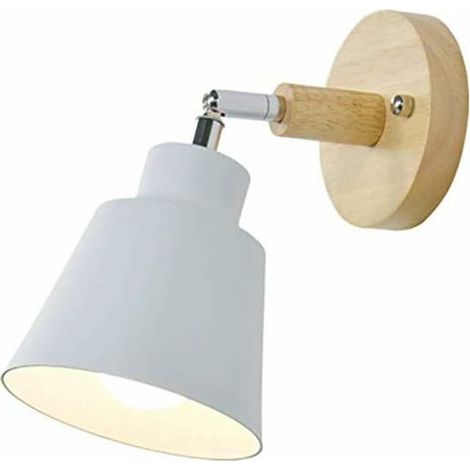 Luminaires Applique Murale Industrielle- Applique Murale Interieur Vintage pour Enfants, Lampe de Chevet Convient pour Chambre à Coucher Bar Restaurant Loft Lampe (Blanc) (1/5)
