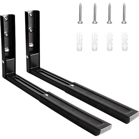 2 Pièces Acier Inoxydable Support Mural Micro Ondes,Support Micro Ondes Pliable,Il Peut Être Utilisé Dans Les Fours À Micro Ondes Et Les Fours (1/5)