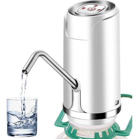 Pompe à eau électrique barrelée, distributeur USB portatif à une touche de pompe à eau potable actionné pour le bureau d'hôpital d'école de ménage (1/5)