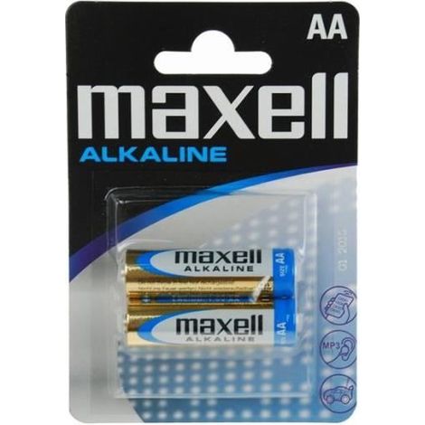 Piles alcalines, mignon AA, blister de 2 1,5 Volt, type: LR6 maxell