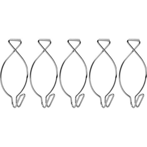 50 crochets plafond - inox - pour suspension et décoration (1/5)