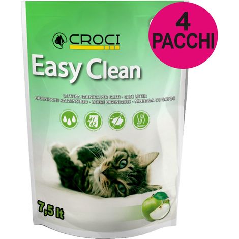 Litière Easy Clean au parfum de pomme verte 4 paquets de 7,5 litres chacun