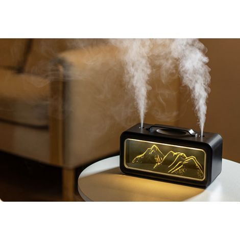 Umidificador de névoa fria silencioso em miniatura Snow Mountain de 600ml, adequado para escritórios, residências e outros locais. (1/4)