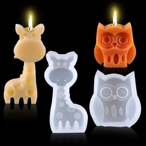 Moules à bougie - Non spécifié - Dinosaure - Silicone - 2 pièces - Multi-usages (1/4)