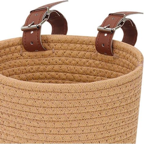 Panier vélo fille – guidon – corde coton – enfants, ados – rangement (1/5)