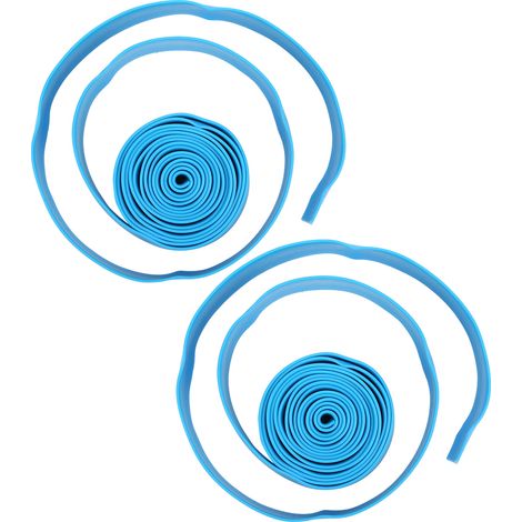 Lot de 2 bandes élastiques de yoga de 2,5 m, pour exercices et étirements sportifs (bleu). (1/5)