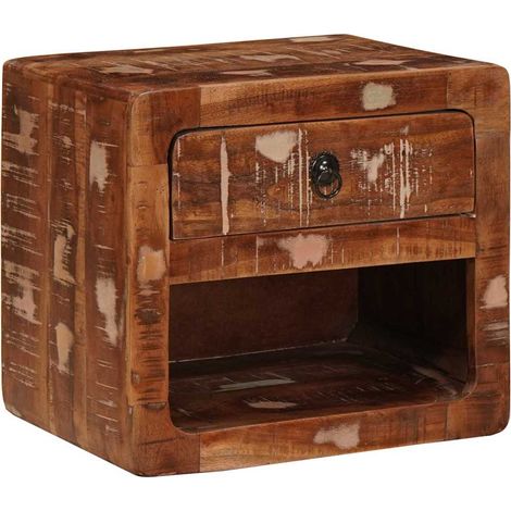 Table de chevet Cabinet de chevet Table de nuit mural avec tiroir Multicolore 40 x 30 x 36 cm (1/5)