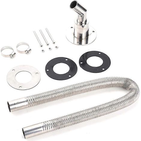 Coude droit/droit de 24 mm en acier inoxydable universel pour tuyau d'échappement de chauffage diesel à air. (1/5)