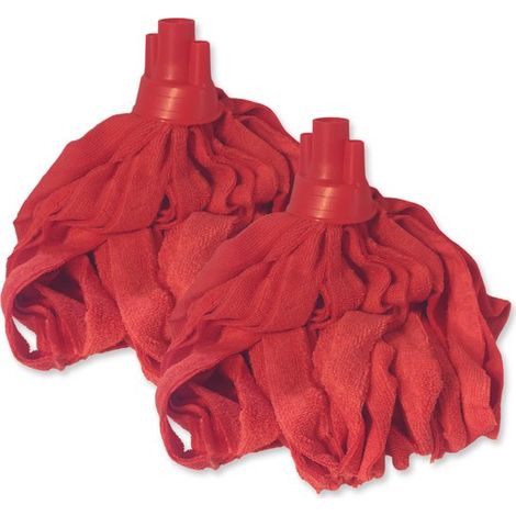 Recharge de microfibre pour balai espagnol - 2 pièces - rouge (1/3)