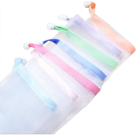 Bardusch - Sac à savon doux pour la douche, économiseur de poche à savon avec cordon de serrage pour mousser et sécher, accrocher (1/4)
