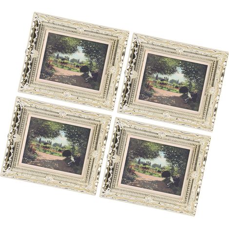Cadre photo ancien pour maison de poupée à l'échelle 1:12, modèle réaliste, accessoire de cadre pour peinture à l'huile, type 1 (1/5)