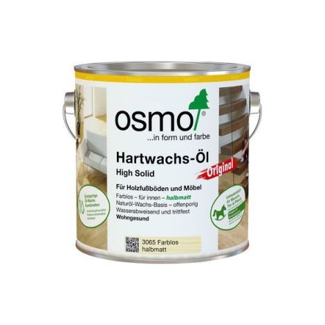 Osmo Hartwachs-Öl Original Farblos Halbmatt 0,375 l - 11100118
