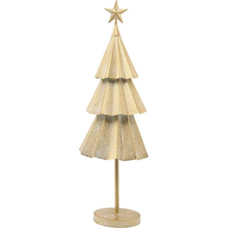 Árbol de Navidad decorativo de metal dorado, 67 cm de altura - Feeric lights & christmas (1/2)