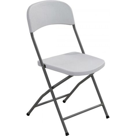 Sedia da esterno pieghevole in acciaio e plastica 44,5x43,5xH83 cm (1/4)