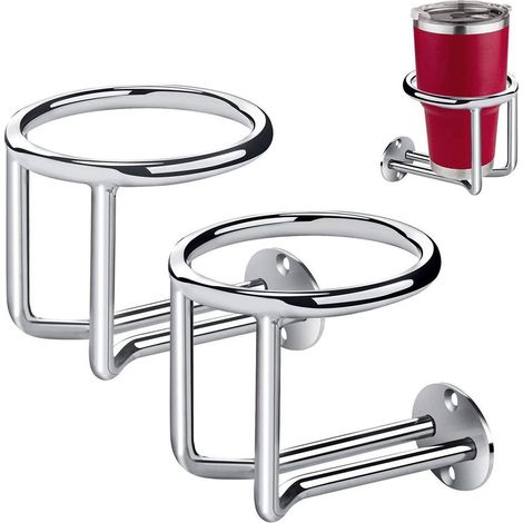 Getränkehalter, 2er-Packung ringförmige Getränkehalter aus Edelstahl, Innendurchmesser 90 mm, Dicke 10 mm, geeignet für Yachten und Wohnmobile. (1/3)