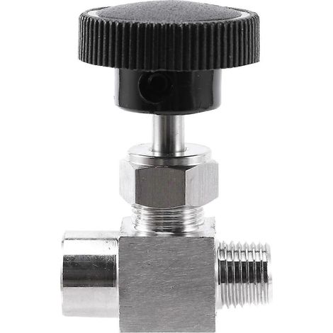 Vanne à pointeau réglable, filetage mâle/femelle 1/4 pouce, acier inoxydable 304, contrôle de débit, arrêt Cr (1/5)