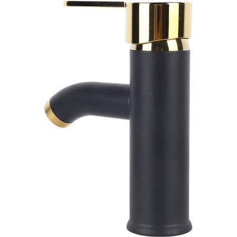 (Schwarzgold) Einloch-Waschtischarmatur – Edelstahl – Schwarzgold – Wassersparend (1/4)