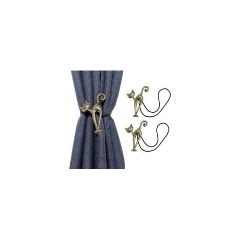 Kreative magnetische Vorhanghalter mit Katzenmotiv, 2er-Set. Vorhanghalter, Vorhangraffhalter, Vorhangraffhalter für Zuhause, Büro, Hotel usw.