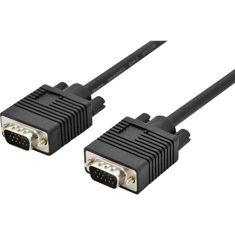 Câble de raccordement Digitus VGA Fiche mâle VGA 15 pôles, Fiche mâle VGA 15 pôles 5.00 m noir AK-310103-050-S avec noyau en ferrite, blindage do S382711 (1/4)