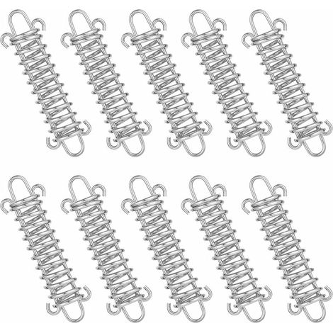 Tensioner Spring, 10 Pcs Spring Rope Buckle, Tent Spring Buckles, Absorber Spring, Tension Spring for Shade Sail, Tarp, Tent, Wire Mesh (1/5)