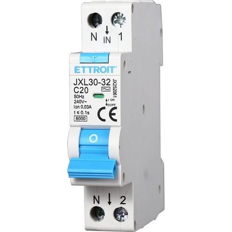 ETTROIT JX252061 Disjoncteur différentiel 1P+N 20A 30mA 220V-6KA (1/3)