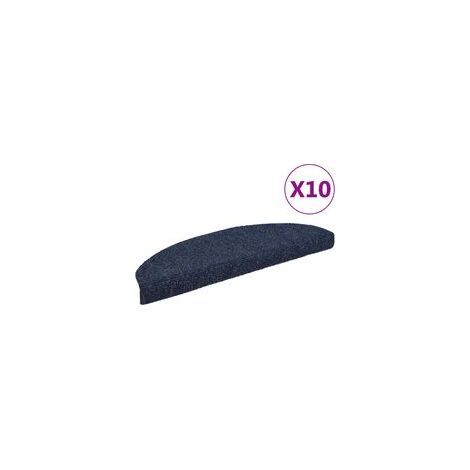 Selbstklebende Treppenstufenstreifen, 10er-Packung, 65 x 21 x 4 cm, blau, halbkreisförmig, groß - Crezuo (1/4)
