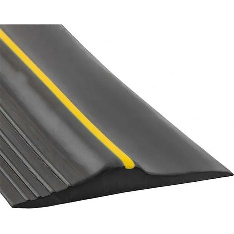Joint d'étanchéité universel pour bas de porte de garage, seuil en caoutchouc résistant aux intempéries (3 m, noir) (1/3)