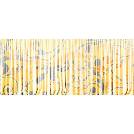Papier peint panoramique jaune élégant Tapisserie panoramique motif floral Papiers peints panoramique original idéal pour bureau (1/3)