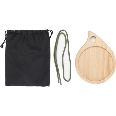 Camping Wooden Cutting Board Multi Purpose Small Round Chopping Board Charcuterie Plate for Fruit Snack (1/5)