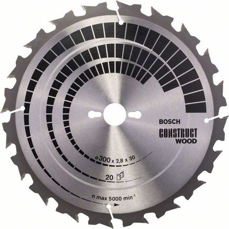 Bosch Kreissägeblatt Construct Wood 300 x 30 x 2,8 mm 20 (1/10)