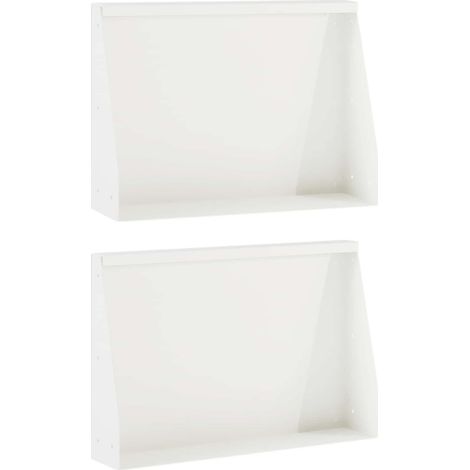 vidaXL Muro de Contención 2 uds. 60 x 12 x 40 cm Acero Blanco (1/2)