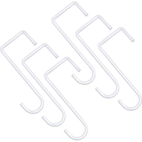 Lot de 6 Crochet Support Métal pour Jardin de Balcon : Porte-plantes Décoratif, Support pour Jardinières Suspendues, Mangeoire à Oiseaux et Étagère Murale en Fer Forgé (1/4)