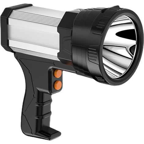 Lampe de poche LED ultra puissante, étanche IPX4, ultra lumineuse, 3 modes, longue portée, rechargeable par USB, éclairage d'urgence haute puissance 30 W pour le camping, la randonnée et la chasse [Cl (1/5)