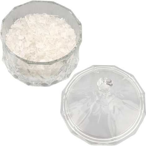 Bol démagnétisant en cristal artificiel, boîte de rangement pour bijoux, bonbonnière décorative en verre avec couvercle pour bonbons, bijoux et petits objets. (1/5)