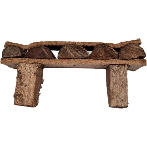 Tetto con tegole in legno decorazione per presepe 9 cm