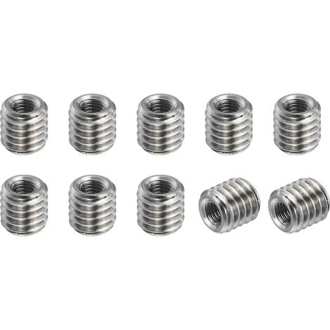 10 pcs Filetage Adaptateurs Manchon Réducteur Écrou Inox Acier 6mm (1/5)