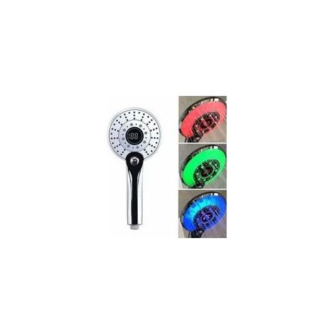 Pommeau de Douche LED 3 Couleurs Indicateur Température Économie d'Eau 3 Modes (1/4)