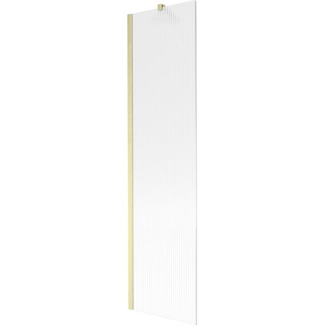 Paravent de baignoire 1 vantail Mexen Next 50 x 150 cm, stries, or brossé - 895-050-000-00-09-55 (1/5)