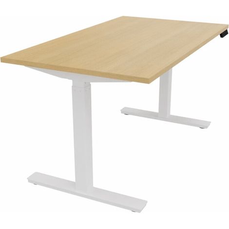 Bureau droit individuel assis-debout électrique Fusion