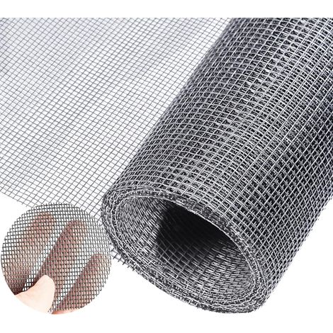 Moustiquaires Fenêtre, 120 x 250 cm Moustiquaire Fenetre Ajustable, Rouleau Moustiquaires Fenetre, Fibres de Verre Moustiquaire pour Fenêtres et Portes Anti-Insectes(Gris) (1/5)