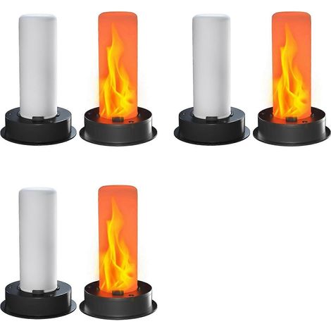 Lot de 6 rechange lampe solaire haut Flickering Flame résistant à L eau extérieur lampe solaire pièces lanterne (1/5)