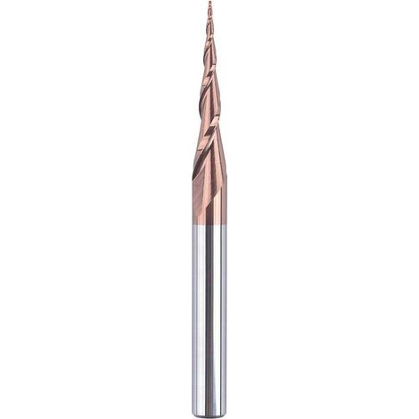 Fraise Conique en Carbure de Tungstène 6mm - Défonceuse avec Revêtement HSi 5,2 Degrés pour la Sculpture 2D et 3D dans le Travail du Bois (1/4)