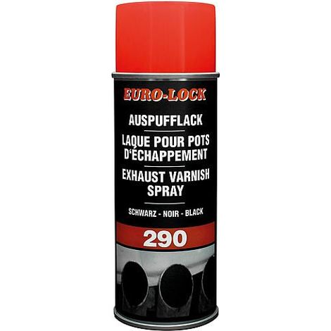 Laque pour tuyau d'échappement, noir, jusqu'à +600°C, spray de 400 ml