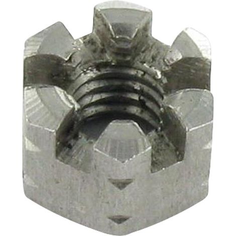 Ecrou hexagonale à CRENEAUX Inox A4 M12 - 5 pièces (1/4)